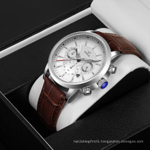 Latest Male Leather Wristwatches Reloj Waterproof Minimalist Men Quartz Watch